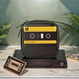 Mini Coin Purse Cassette Tape Print Small Retro Coin Purse Key Bag